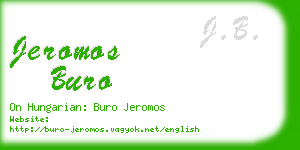 jeromos buro business card